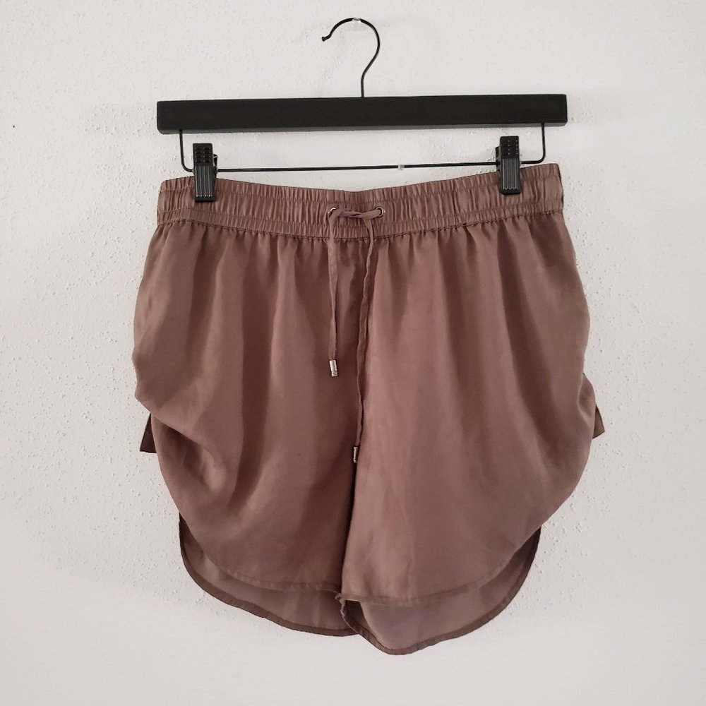 ARMANI EXCHANGE Women's 6 Green Satin Flowy Shorts
